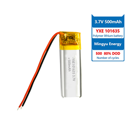3.7 V 锂离子电池 101635-500mah